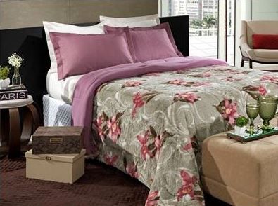 Edredom Queen Hedrons Plush Peles Tye Dye Flores 2 40m X 2 60m