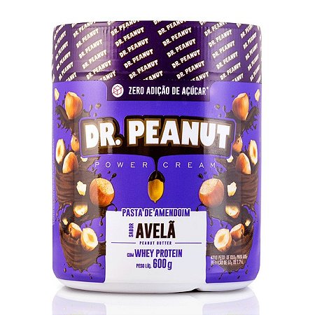 Pasta de Amendoim Sabor Avelã Com Whey Protein 600G Dr Peanut