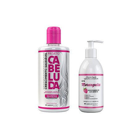 Shampoo Estimulante Projeto Cabeluda 500 ml + Super Moranguita máscara  densificadora 200 ml