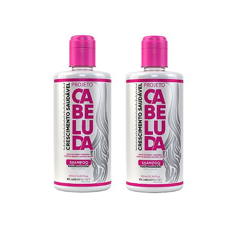 02 Shampoos Estimulantes Projeto Cabeluda 500 ml Cabelo Secret