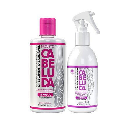 ❤️A-DO-RO essa dupla!😍 Tratamento Projeto Cabeluda (Shampoo Estimulante 500 ml + Tônico Hair Splash 200 ml)