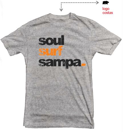 Camiseta Soul Surf Sampa - Cinza Mescla