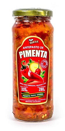 Antepasto De Pimenta 320g Sabor Suave Riele Alimentos