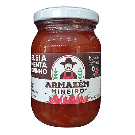 Geleia de Pimenta Biquinho 300g Armazém Mineiro  100% Artesanal Grau de Ardência 00