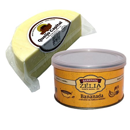 Kit Mineiro Bananada Cremosa Zélia  400g  e Queijo Parmesão Tradicional Alagoa 500g