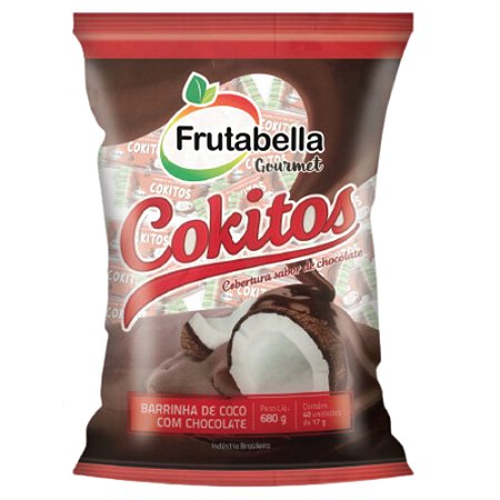Cokitos Barrinha de Coco com cobertura sabor Chocolate Pacotão 680g (40 unidades de 17g)