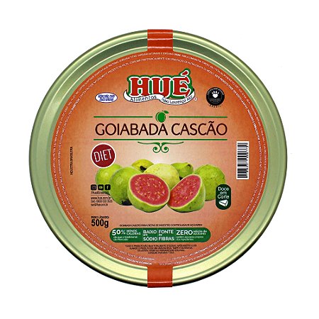 Goiabada Diet Hué (Sem Adição de Açúcares) Vegano Sem Glúten Sem Lactose Lata 500g