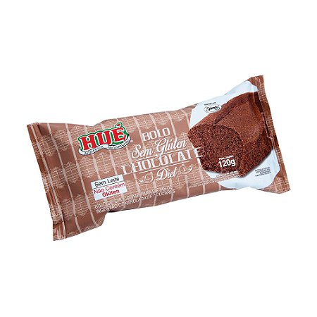 Bolo de Chocolate Zero Hué (Sem Adição de Açúcares) Sem Glúten Sem Lactose 120g