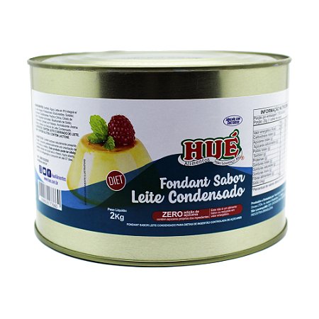 Fondant Sabor Leite Condensado Diet Hué (Sem Adição de Açúcares) Sem Glúten Lata 2,0 KG