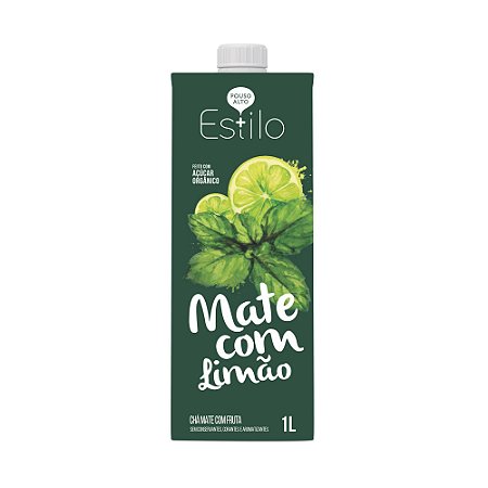 Chá Mate com Limão + Estilo 1 Litro Sem Conservantes e Adoçado com Açúcar Orgânico