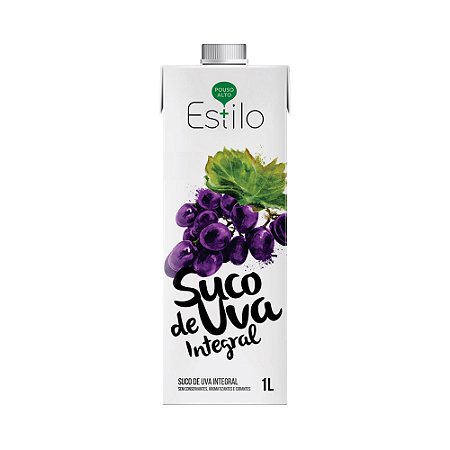 Suco de Uva Integral + Estilo 1 Litro 100% Uva Açúcares Naturais da Fruta