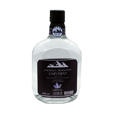 Cachaça Artesanal Cristal 10 Anos 700 ML Cachaçaria Cafundó Carvalhos-MG