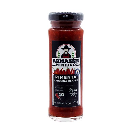 Pimenta Carolina Reaper 100g Armazém Mineiro 100% Artesanal Ardência Grau 10