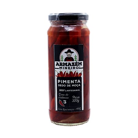 Pimenta Dedo de Moça 300g Armazém Mineiro 100% Artesanal Ardência Grau 03