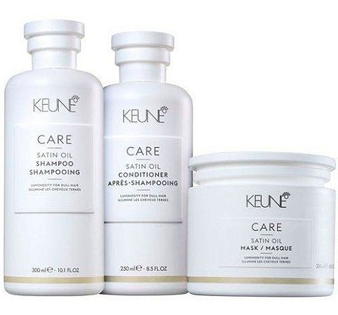 Keune Shampoo + Condicionador + Máscara Satin Oil