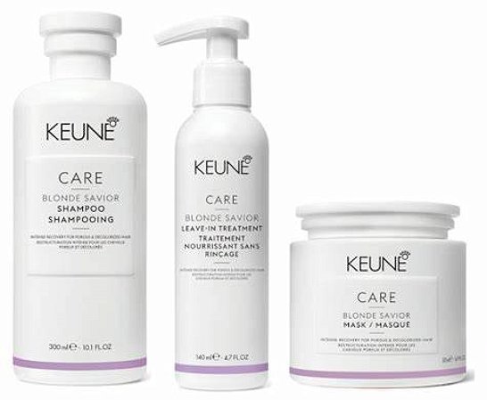 Keune Shampoo + Máscara + Leave-in Blonde Savior
