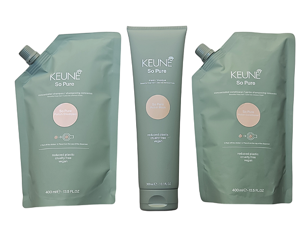 Keune Shampoo + Condi + Mask So Pure Polish