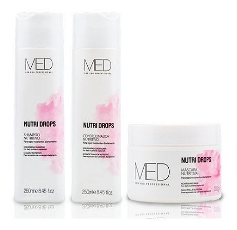 Med For You Shampoo + Condicionador + Máscara Nutri Drops