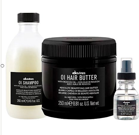Davines Oi Shampoo + Máscara Oi Butter + Oi Oil 50ml