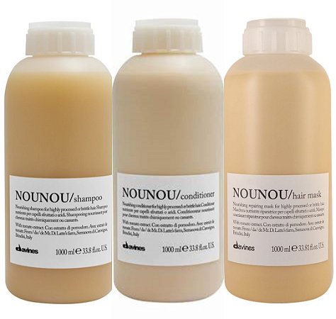 Davines Shampoo + Condicionador + Máscara Nounou 1000ml
