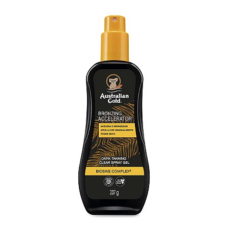 Australian Gold Bronzing Accelerator Dark Tanning Clear Spray Gel 237g