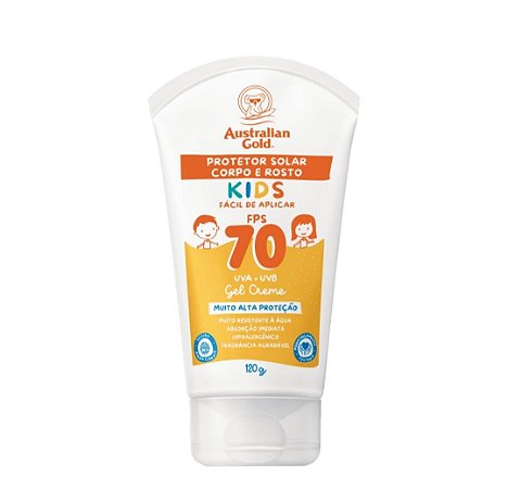 Australian Gold Protetor Solar Corpo e Rosto KIDS FPS 70 120g