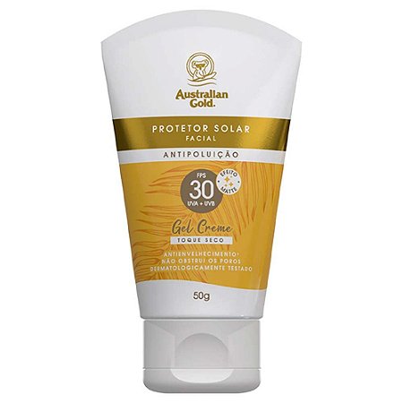 Australian Gold Protetor Solar Facial Gel Creme Fps 30 50g