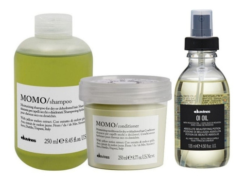 Davines Shampoo + Condicionador  Momo + Oi Oil