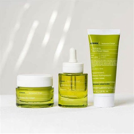Korres Serum + Máscara + Creme de Poros Santorini Grape