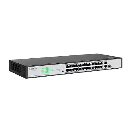 Switch Intelbras SF 2421 POE+ 24 Portas + 2portas Gigabit