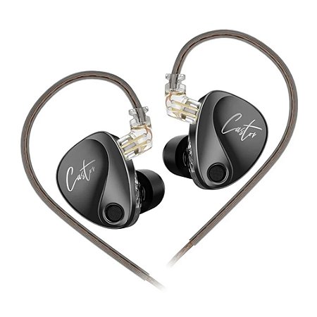 Fone de Ouvido KZ Castor Reforço nos Graves Preto Sem Mic