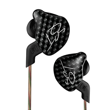 Fone de Ouvido KZ ZST Preto In-Ear Híbrido sem Mic