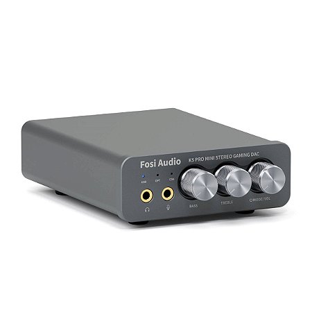 Amplificador / DAC de Fone de Ouvido Fosi K5 Pro com Mic In - Gaming
