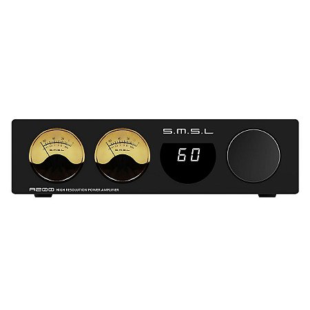 Amplificador SMSL A200 Hi-Fi 2 Canais 70W Bluetooth 5.0 HDMI ARC USB com Level Display