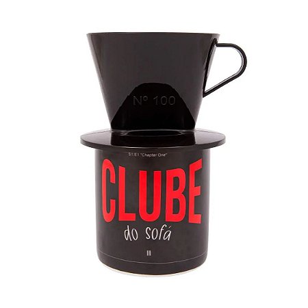 Caneca Cilíndrica Com Coador Love Clube - Uatt