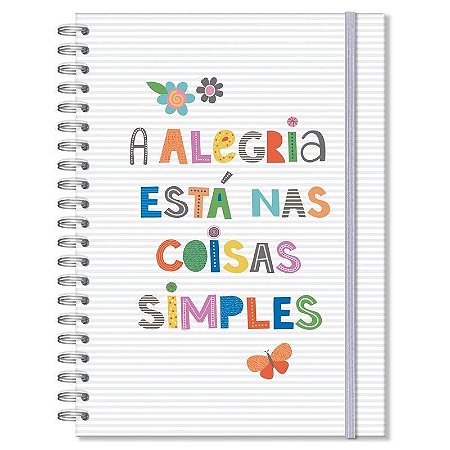 Caderno Universitário Frases Coloridas 96 Folhas - Fina Ideia