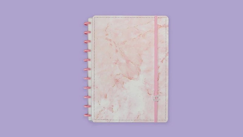 Caderno Pink Marble Dream A5 - Caderno Inteligente
