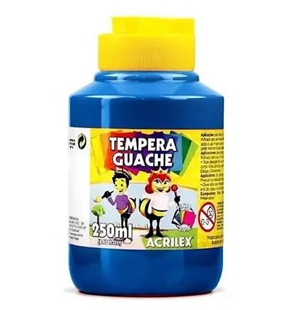 Tinta Guache 250ml Azul - Acrilex