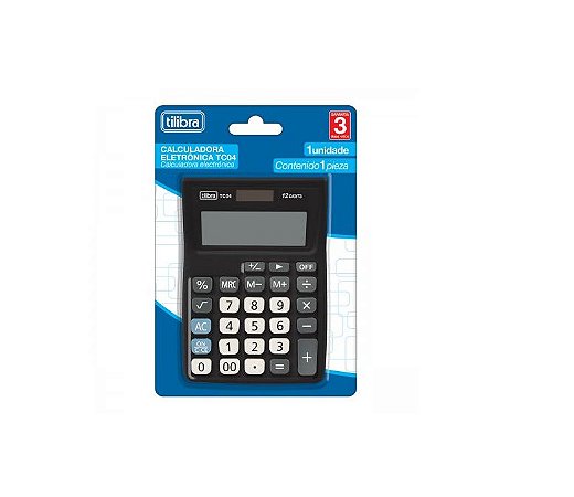 Calculadora Bolso TC04 Preta - Tilibra