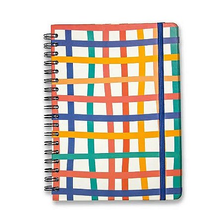 Caderno Espiral Jardim Xadrez Em Linhas 17x24cm - Cícero