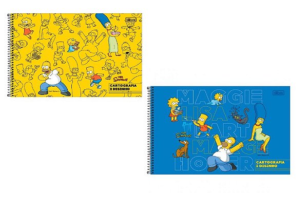 Caderno Espiral Cartografia Simpson 80 Folhas - Tilibra