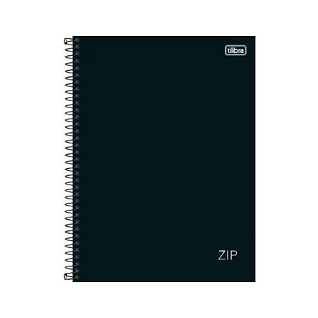 Caderno Universitário Zip Preto 20 Matérias - Tilibra