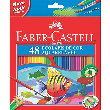 Lápis de Cor Aquarelavel 48 Cores - Faber Castell