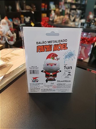 Balão Metalizado Papai Noel 55x92cm - VMP