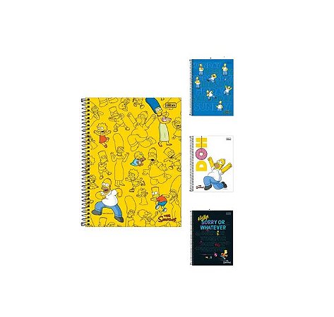 Caderno Universitário Simpsons 1 Matéria - Tilibra