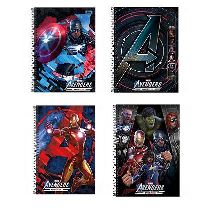 Caderno Universitário Avengers Game 1 Matéria - Tilibra