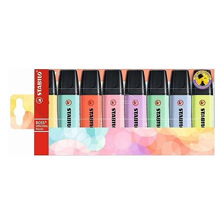 Kit Marca Texto Boss 8 Cores Sortidas - Stabilo