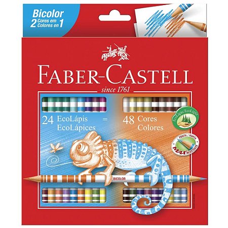 Lápis De Cor Bicolor 24 Lápis / 48 Cores - Faber Castell