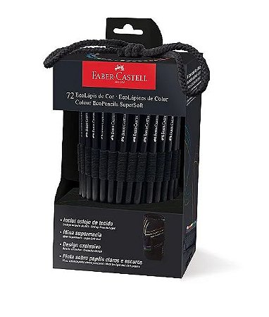 Lápis de Cor EcoLápis SuperSoft 72 Cores + Estojo de Tecido - Faber-Castell