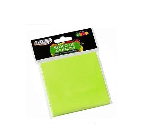 Bloco Smart Notes Verde Neon 76x76cm - Brw